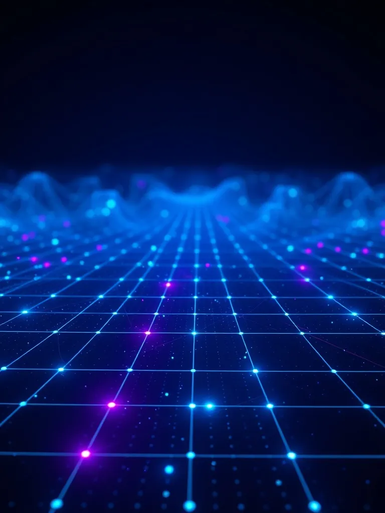 A high-tech digital grid representing mobile network coverag